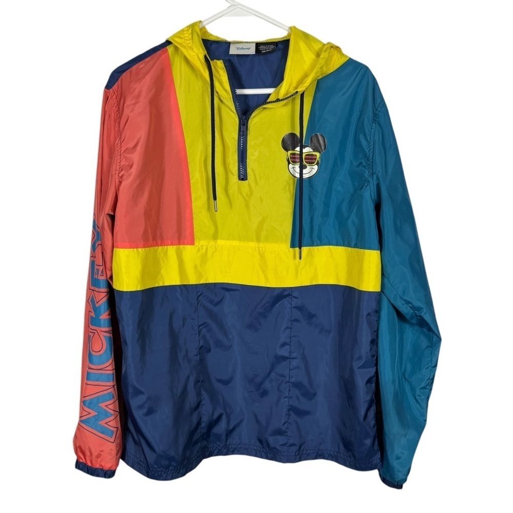 Disney Retro Colorblock Mickey Windbreaker Pullover, Size S